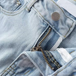 Washed Whisker Denim Mini Skort