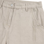 Pantalones de algodón con pierna ancha y color liso