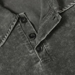 Two Tone Vintage Wash Contrast Panels Polo Shirt