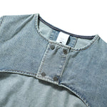 Washed Cut-Out Denim Vest