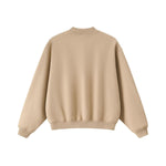 Heavyweight Fleece‑Lined Boxy Mock Neck Old‑Money Sweatshirt