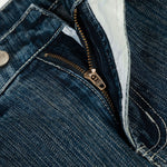 Bamboo Texture Cat Whisker American High Street Jeans