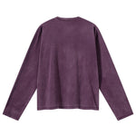 Whisker Wash Frayed Soft Brushed Vintage Long Sleeve Tee