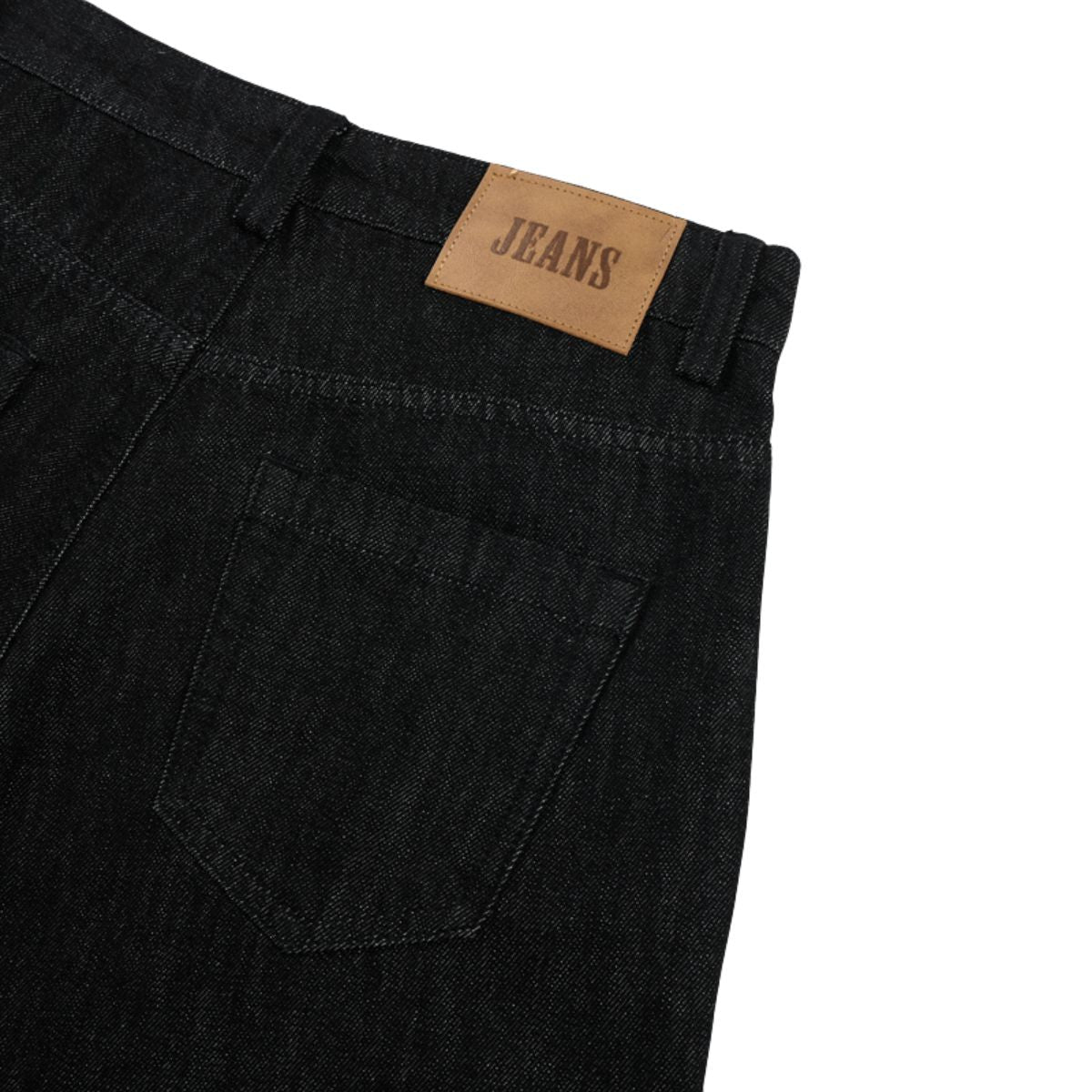 American Retro Black Pleated Jeans