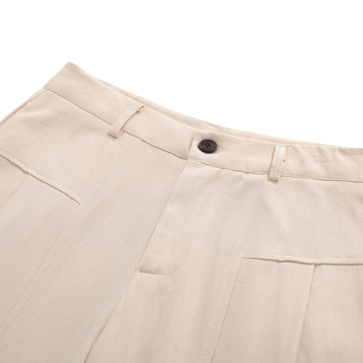 Old Money Cotton Linen Wide Leg Trousers