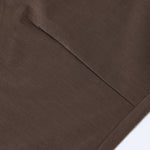 Pantalones de algodón con pierna ancha y color liso