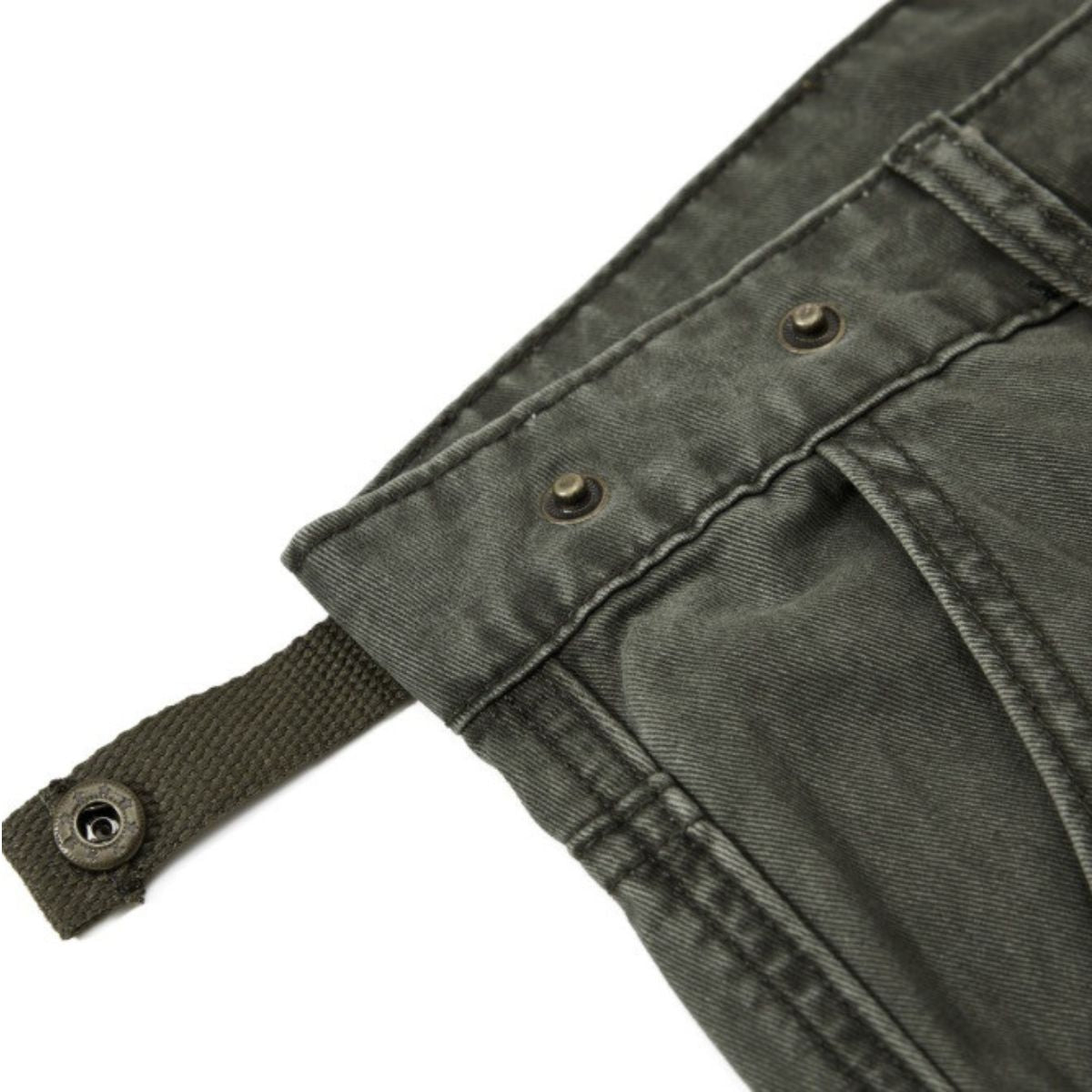 Men's Distressed Washed Denim Cargo Pants Punk Street Loose Zipper