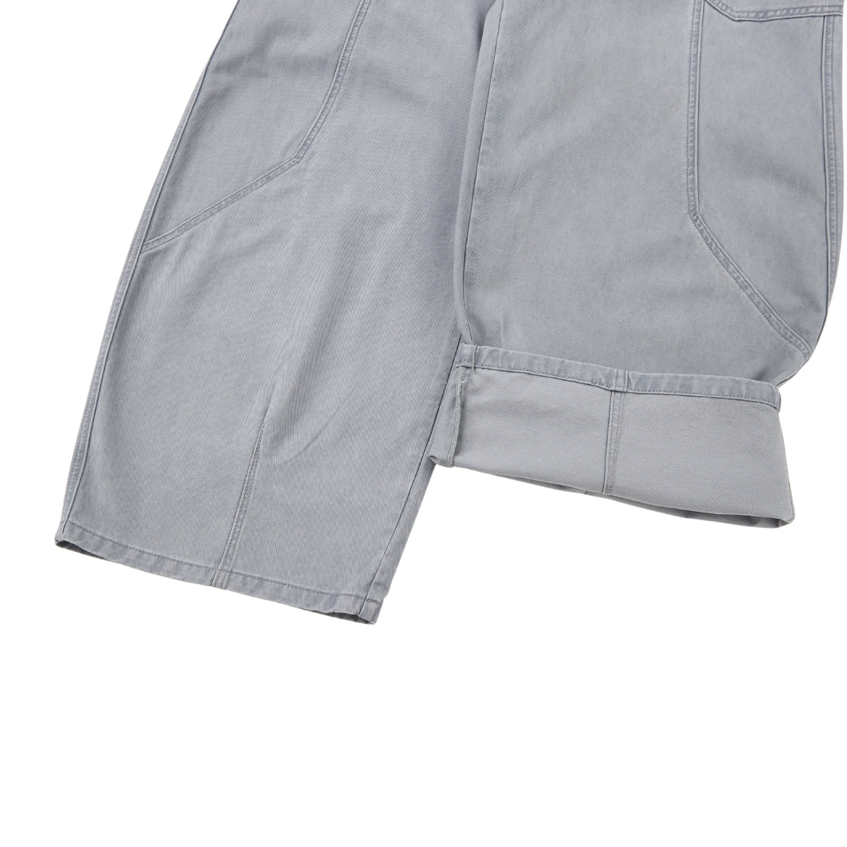Vintage Washed Baggy Curved-Leg Cargo Pants