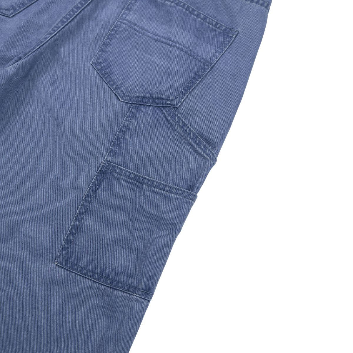 Vintage Washed Faded French‑Blue Wide‑Leg Pants