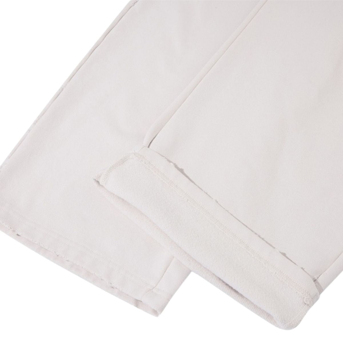 Heavyweight Washed Slit‑Destroyed Curved Wide Leg Pants