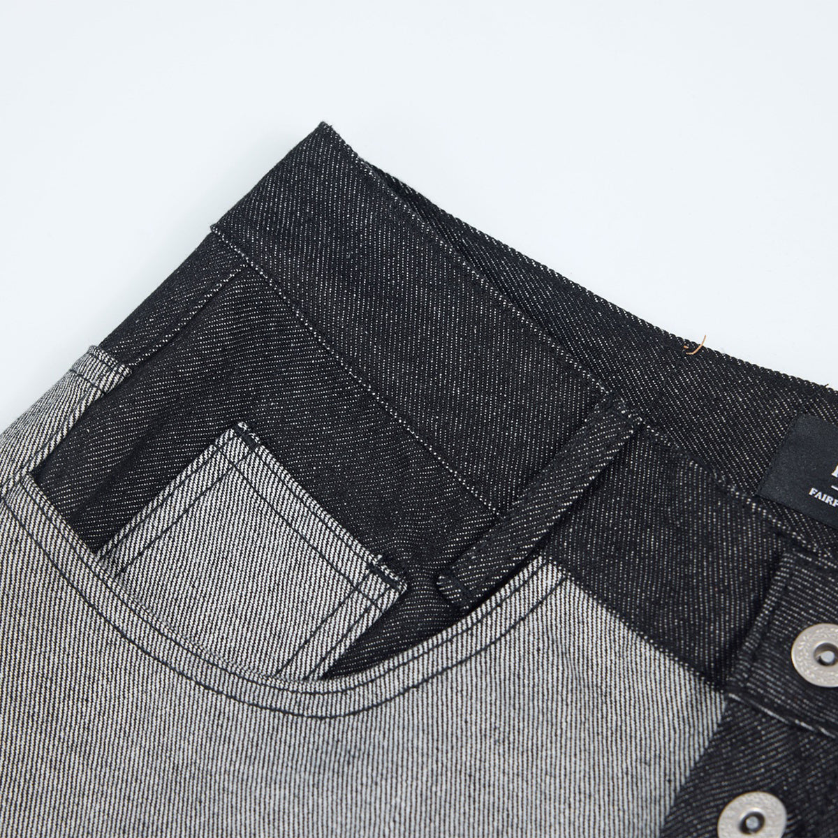 Vintage-Inspired High-End Button Wide-Leg Denim Pants