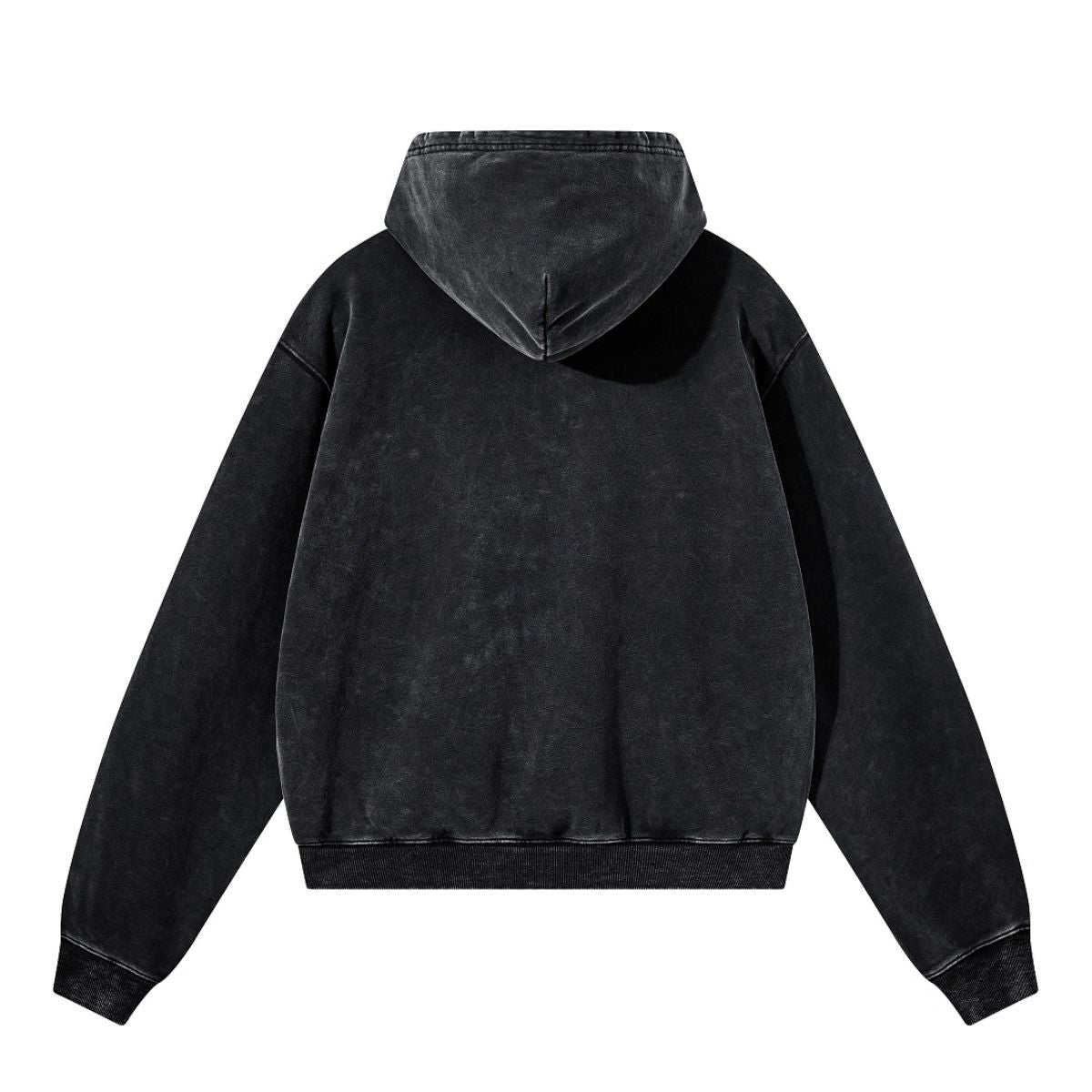 Snow Wash Vintage Distressed Ripped Hoodie