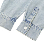 Vestido midi vaquero sin mangas con botones y aberturas en la parte delantera