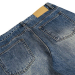 Men's Mid-Rise Straight-Leg Washed Denim Pants �Vintage Casual