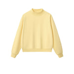 Women's Mockneck Solid Fleece Sweatshirt