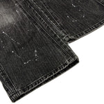 Men's Distressed Washed Denim Wide Leg Pants Punk Paint Splatter