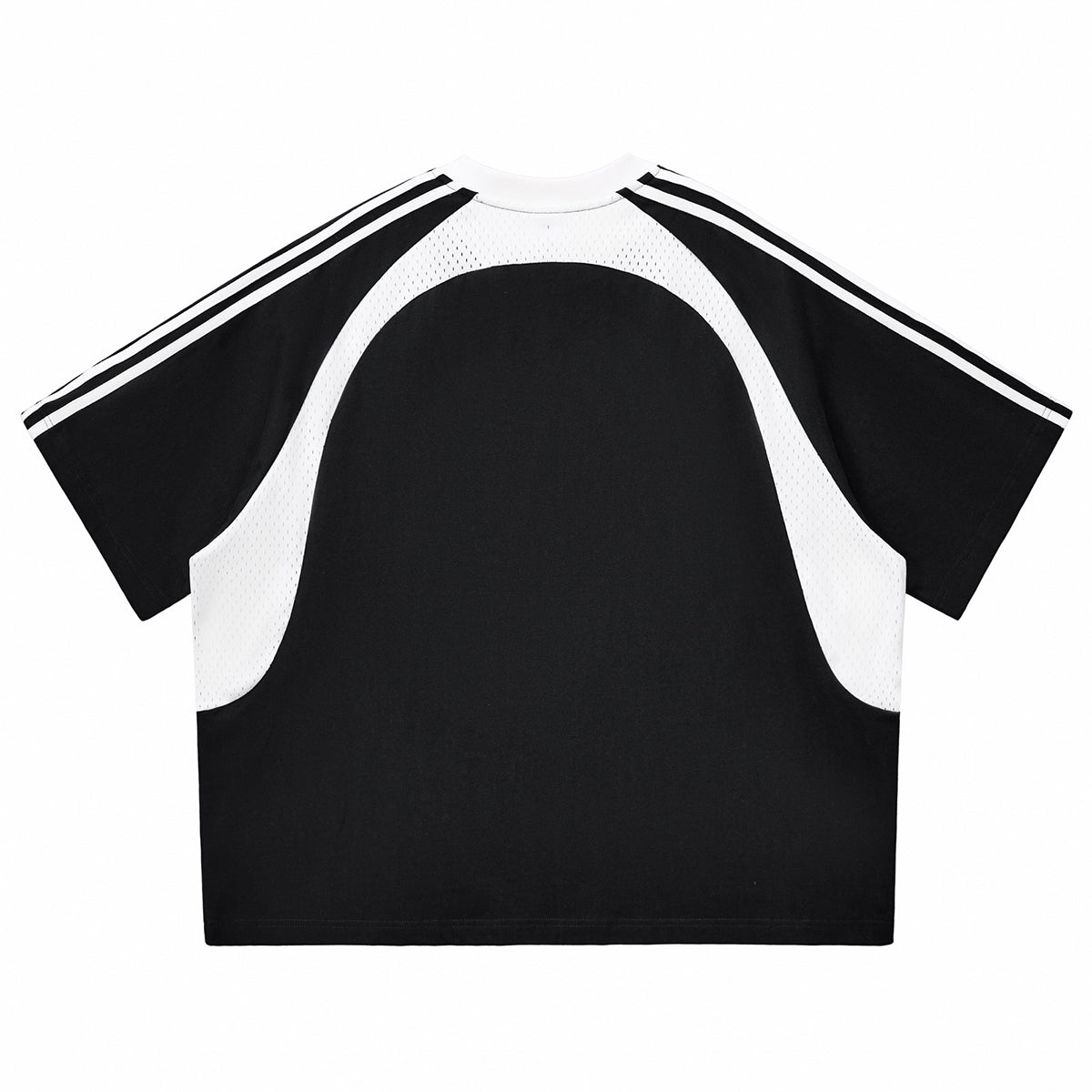 Raglan Sleeve Mesh Panel Sporty Tee