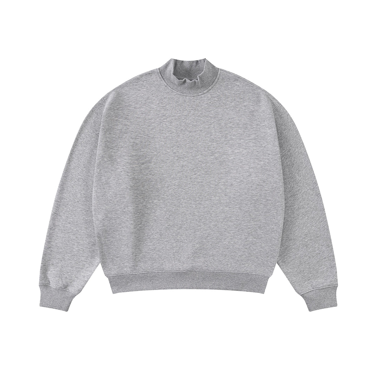 Soft Fleece Mock Neck Pullover Sweatshirt
