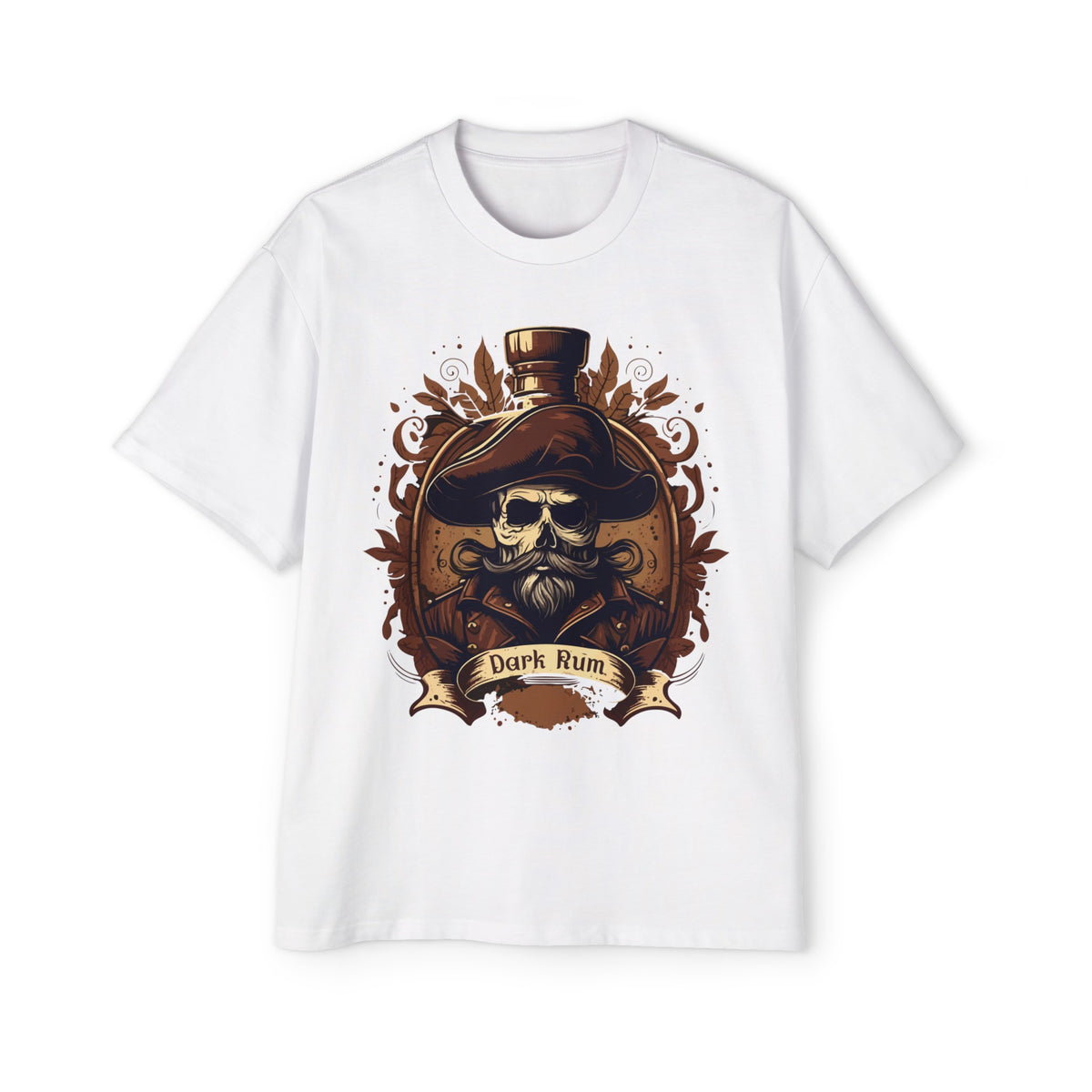 Skull Pirate Dark Rum Graphic Tee-INNBLAC Fashion Apparel