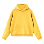 Color‑Block Ribbed Loose Warm Hoodie