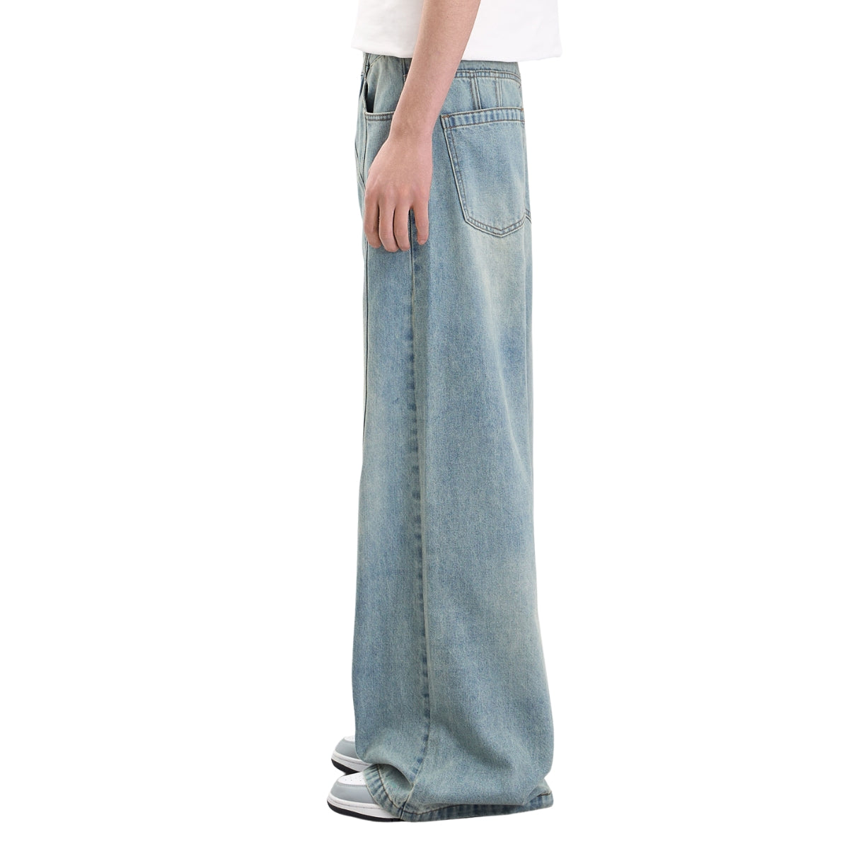 Streetwear Relaxed Straight-Leg Workwear Jeans