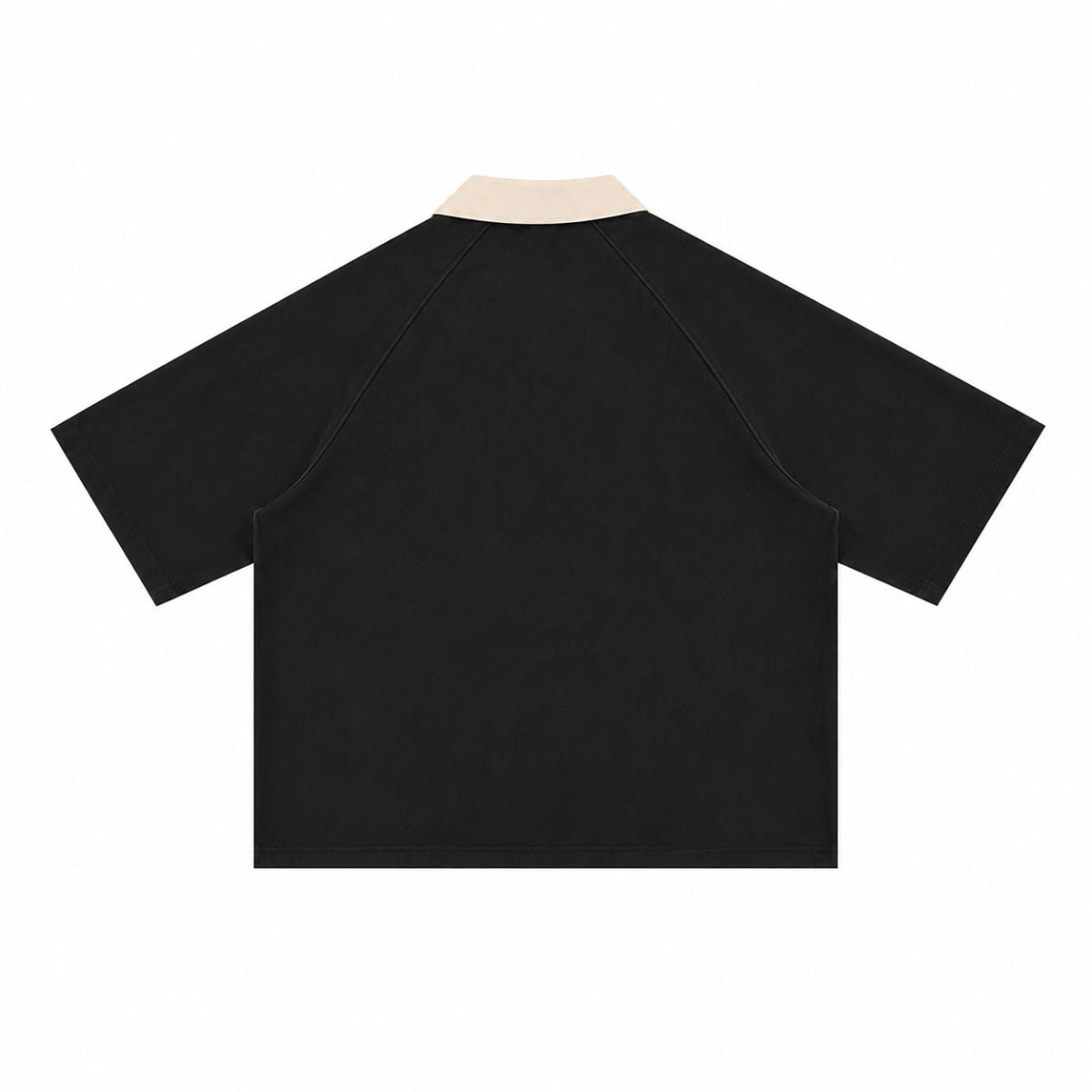 Vintage Washed Colorblock Relaxed Fit Polo T-Shirt