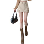 Women's Denim Cargo Mini Skort