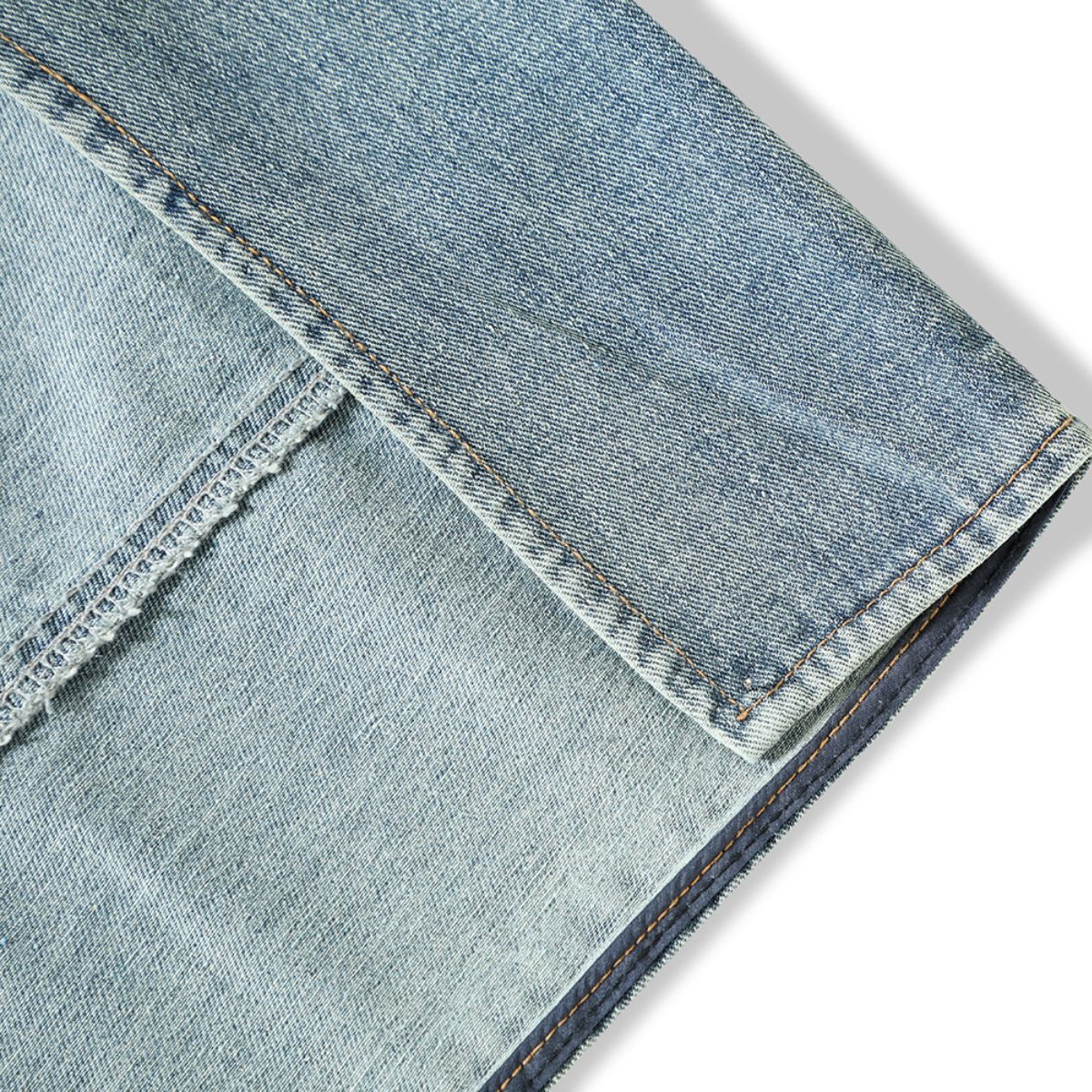 Washed Cut-Out Denim Vest