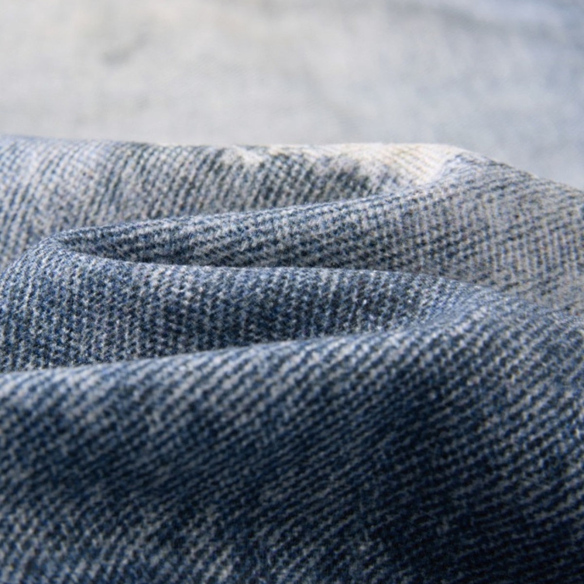West Coast Double Waist Denim Texture Wide Leg Pants
