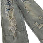 Smoke Rise Heavy Ripped Vintage Washed Jeans