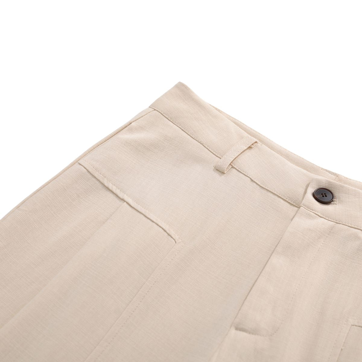 Old Money Cotton Linen Wide Leg Trousers