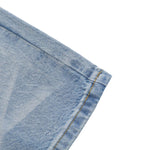 Vintage Washed Light Blue Whiskered Slim Flare Jeans