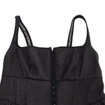 Falda vaquera con bordado de perlas y lavado vintage