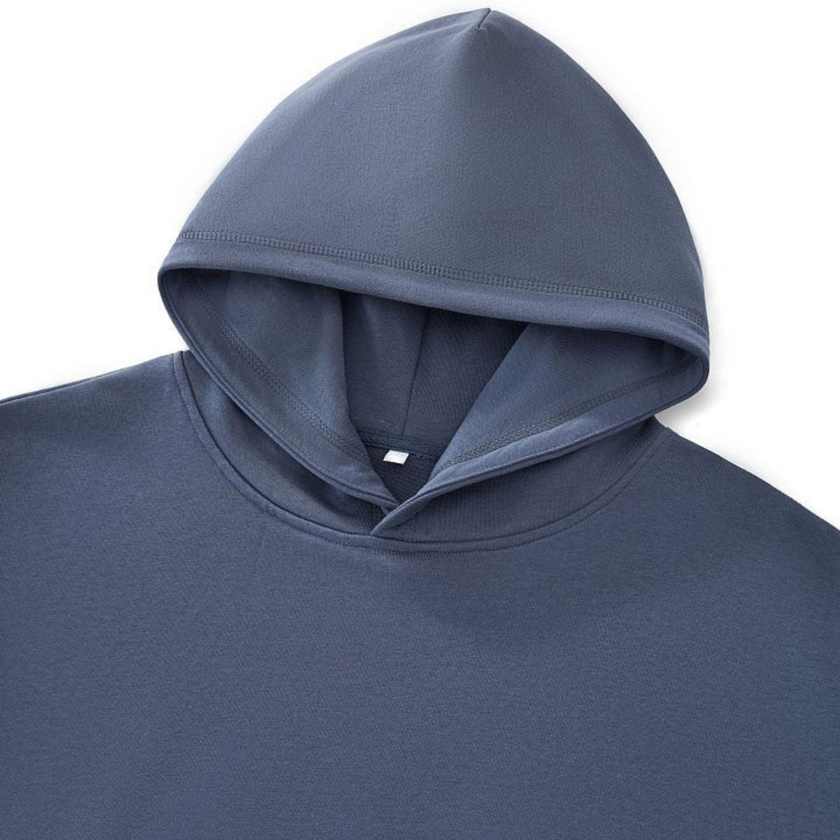 Boxy Streetwear Straight‑Sleeve French Terry Hoodie