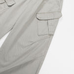 Deconstructed Curved Wide‑Leg Cargo Pants