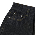 Embroidered Black Washed Baggy Jeans