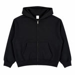 Boxy Cropped 340G Thermal Fleece Zip Hoodie