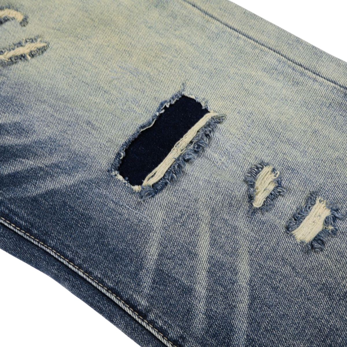 Vintage Washed Distressed Flare Jeans