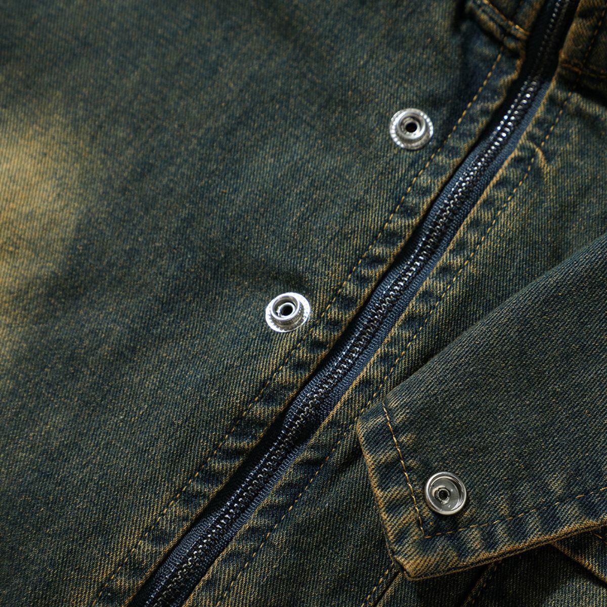 VintageWash Sleeveless Bomber Vest