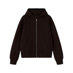 Fleece‑Lined Zip Up Vintage Regular Fit Hoodie