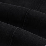 Black Washed Cotton Ripped Muscle Tank 275gsm