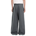 Plaid Wide-Leg Relaxed Baggy Unisex Casual Trousers