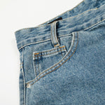 Asymmetrical Wide Leg Modern Light Wash Jeans
