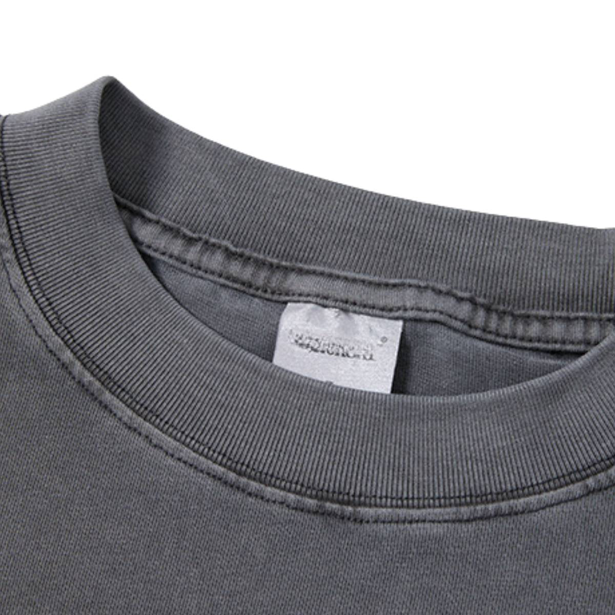 Camiseta desteñida con lavado a la piedra de 7.5 oz