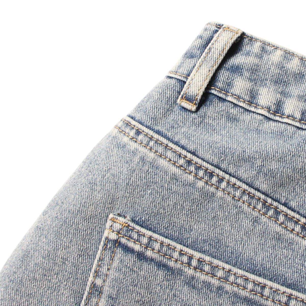 Women's Cut-Out Denim Midi Skirt