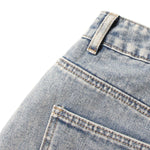 Women's Cut-Out Denim Midi Skirt