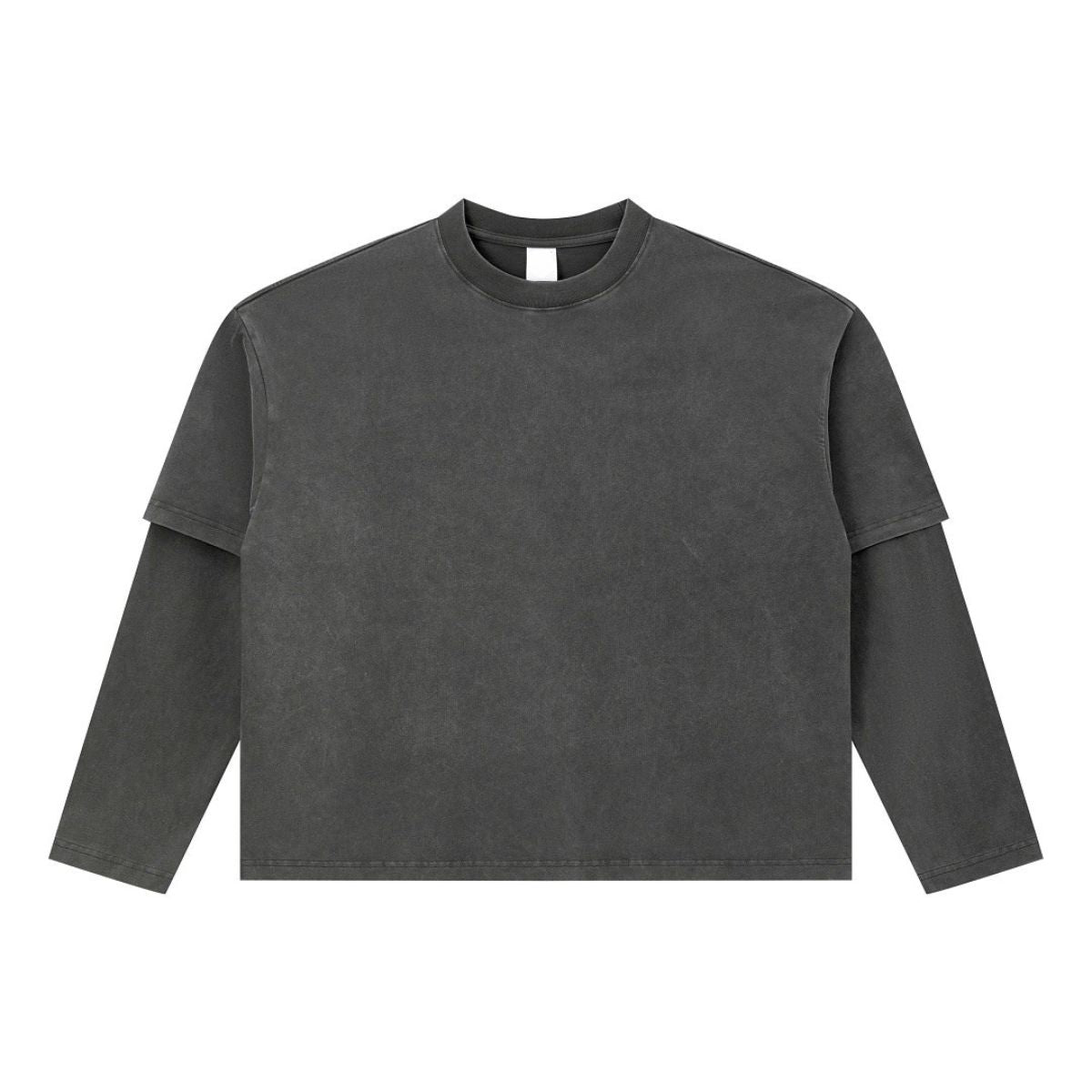 Vintage Snow‑Washed Relaxed Two‑Piece Sleeve Long Sleeve T‑Shirt