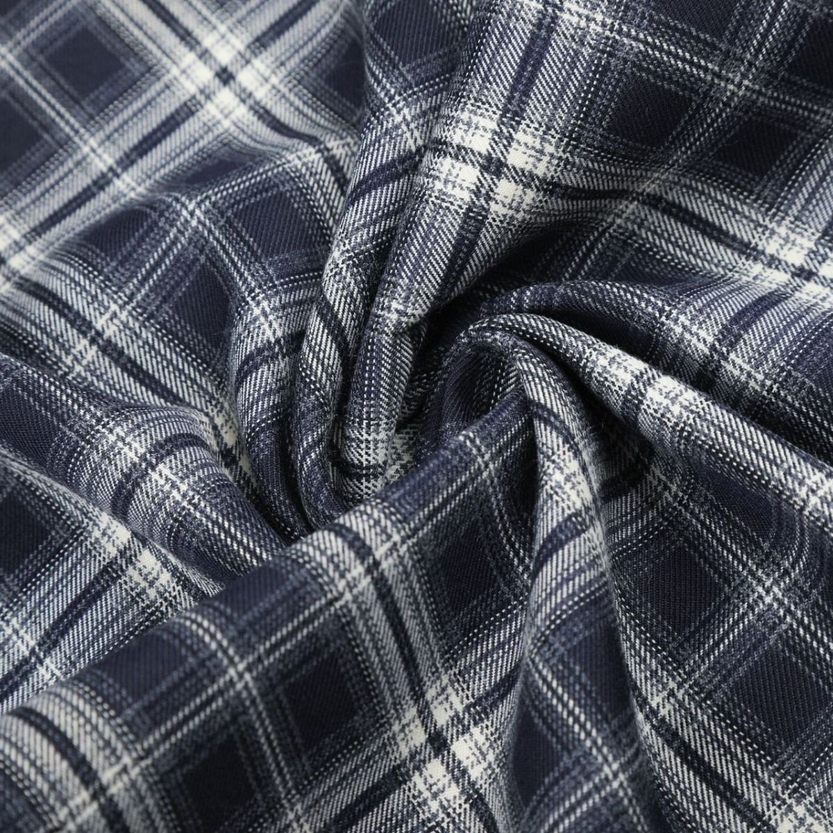 Vintage Plaid Wide Leg Casual Trousers