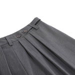 Vintage Pleated Wide Leg Cropped Trousers