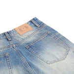 Vintage Washed Whiskered Slim Flare Jeans